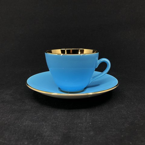 Light blue Confetti with gold espresso cup
