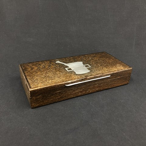 Box in bog oak with silver inlay