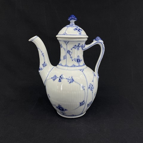 Small Blue Fluted Plain coffee pot
