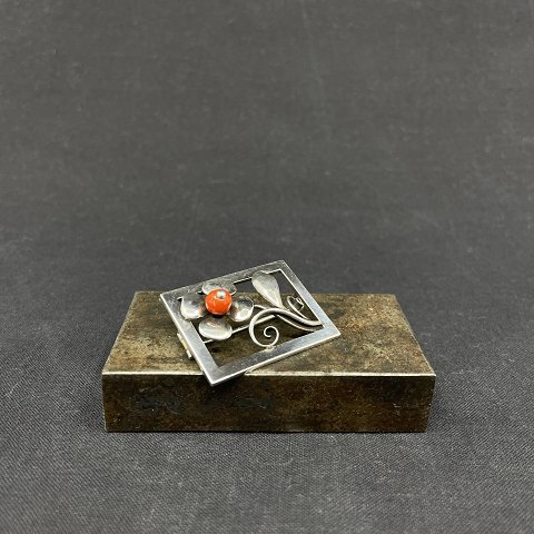 Nice modern brooch with coral