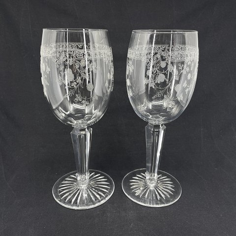 A pair of crystal goblets