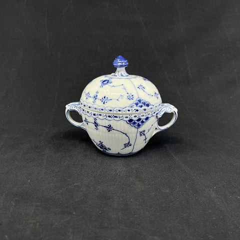 Blue Fluted Half Lace sugar bowl, 1898-1923.
