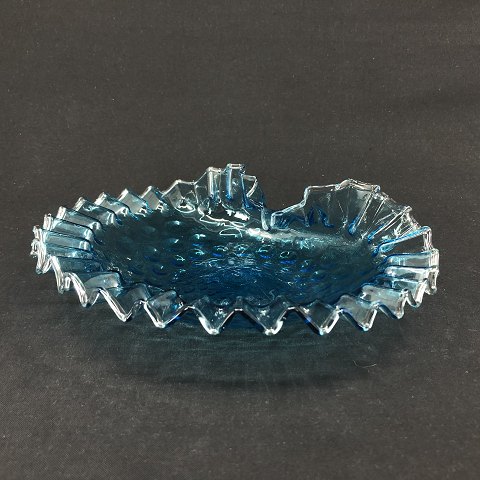 Sea blue business card bowl from Fyens Glassworks
