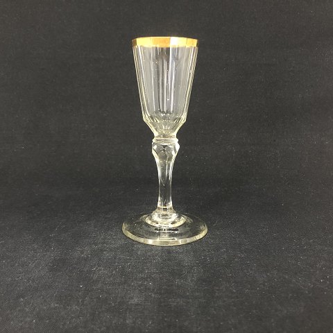 German wine glass with a golden edge
