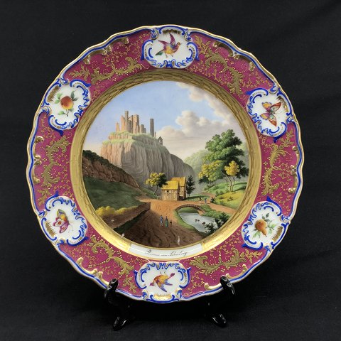 1800s typographical platter from Jacob Mardouché
