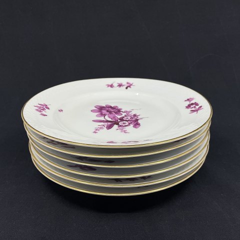 Six Purple Flower lunch plate