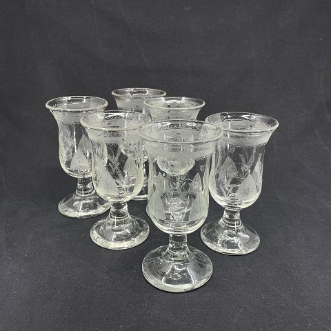 Six fine glasses from the 1800s