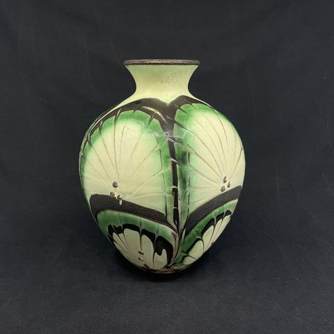 Fin Kähler vase med grønne blade