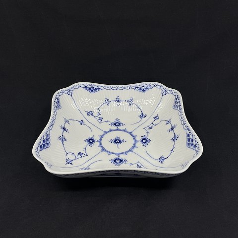 Blue Fluted Half Lace square bowl