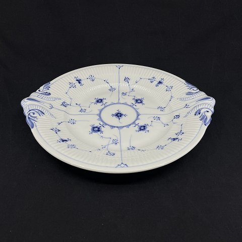 Blue Fluted Plain cake dish with ears
