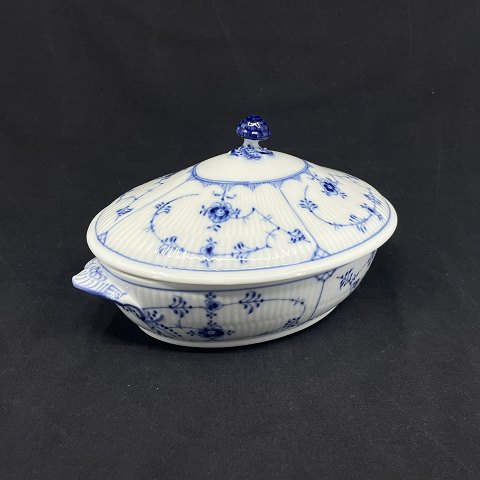 Blue fluted fluted small lidded dish