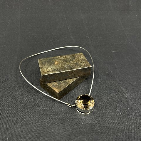 Necklace by Ole Bent Petersen with smokey topaz