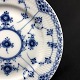 Blue Fluted Half Lace cake plate
